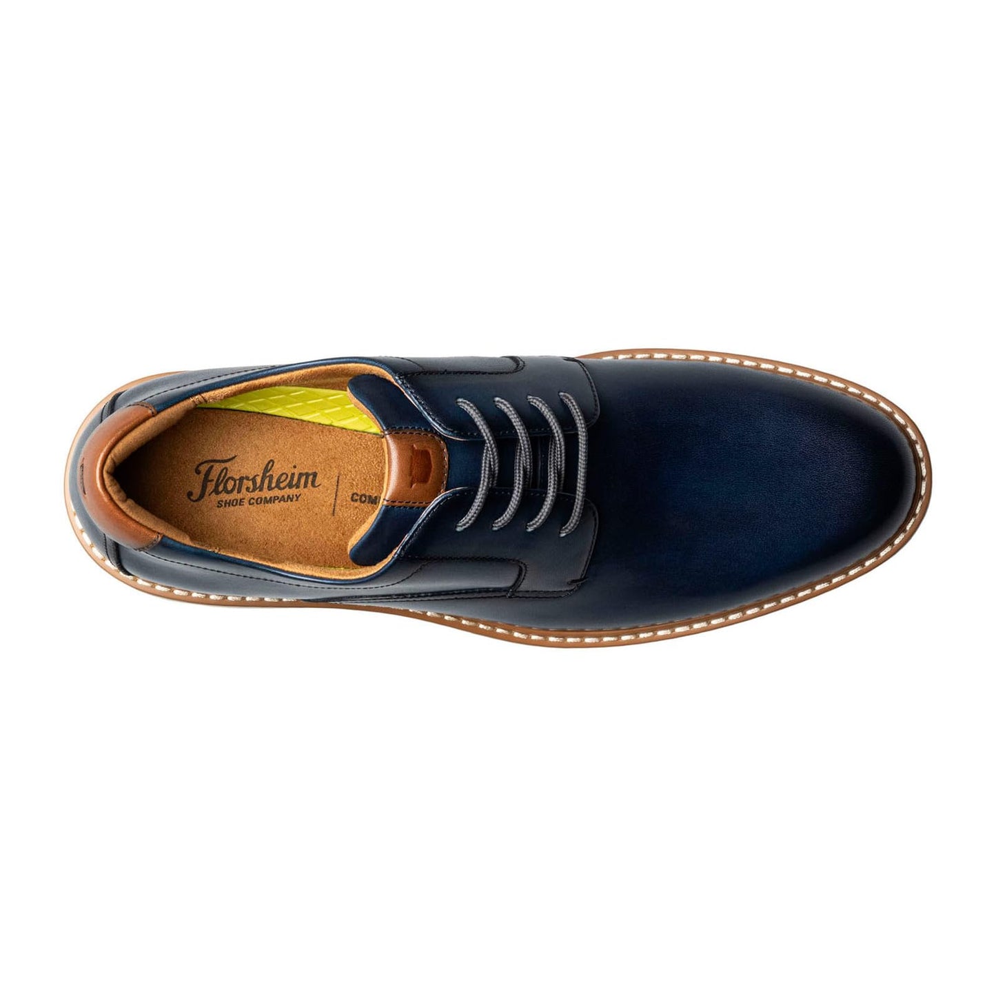 Florsheim Men's Norwalk Plain Toe Oxford Navy 14 Wide