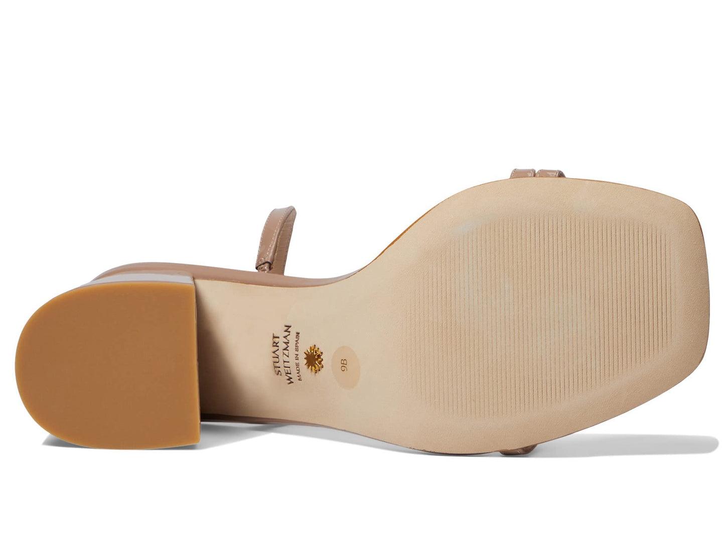 Stuart Weitzman Soiree 85 Block Sandal Fawn 8.5 B