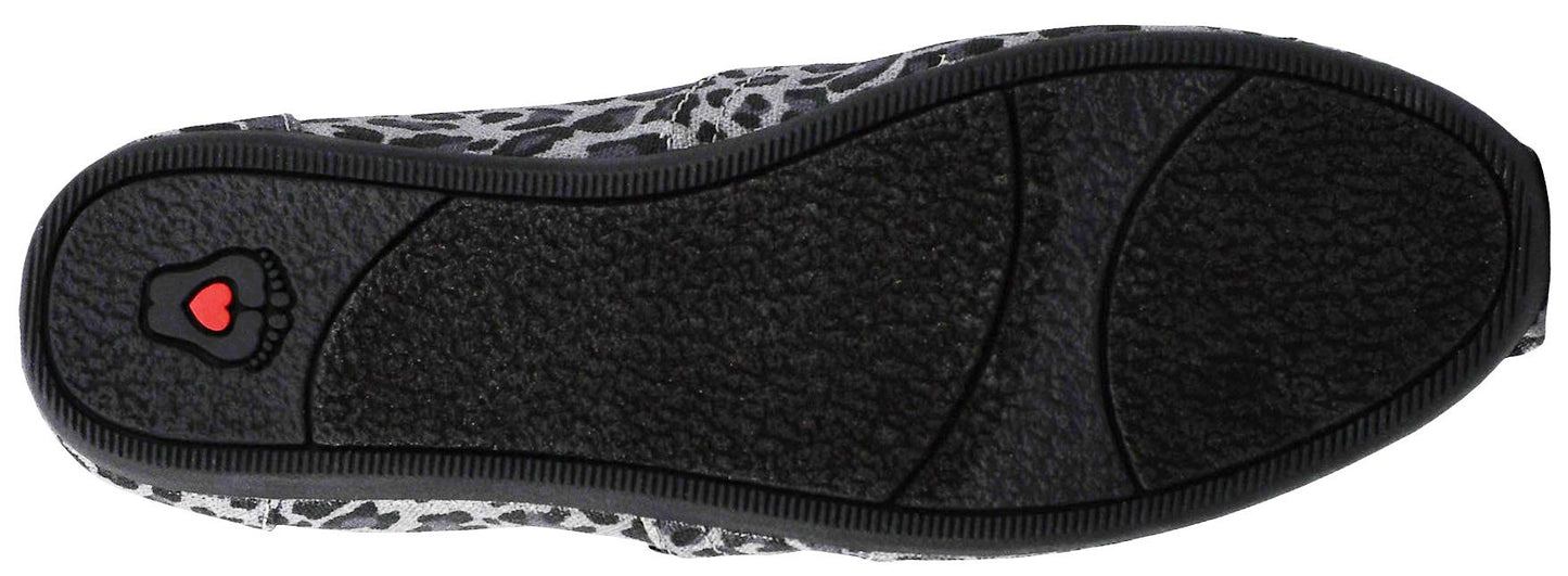 Skechers BOBS Women's Plush-Hot Spotted Black/Charcoal Slip-On 6 M US