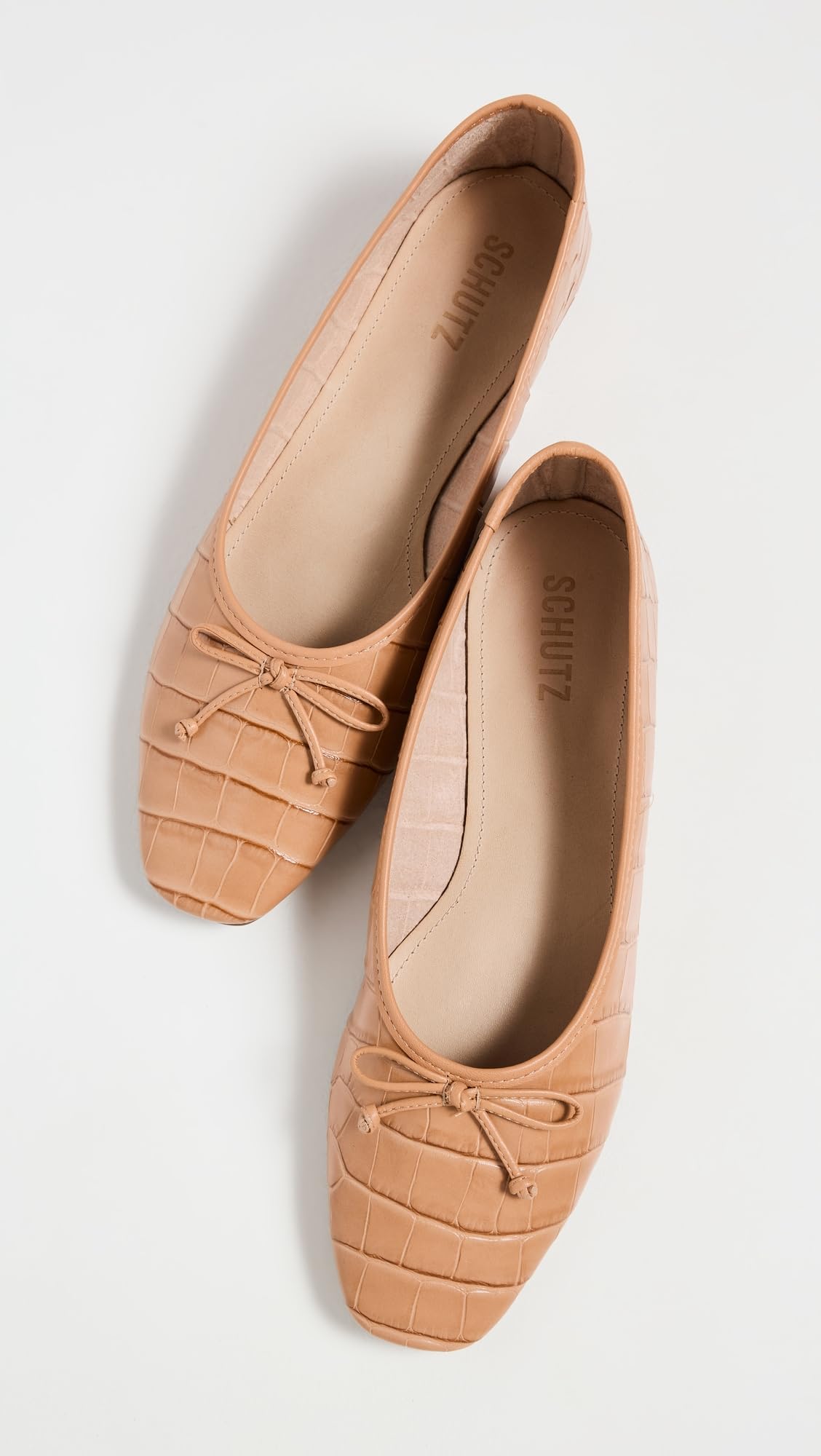 SCHUTZ Women's Arissa Flats, Honey Peach, Tan, 8 Medium US