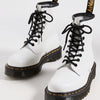 Dr. Martens Unisex 1460 Bex Smooth Leather Platform Boots, White, 14 US Women/13 US Men