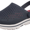 Skechers Men's Foamies Gowalk 5-Astonished Clog, Navy/Red, 10