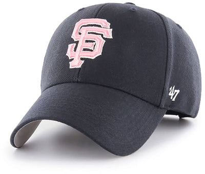 47 San Francisco Giants MVP Adjustable Navy with Pink Logo Hat