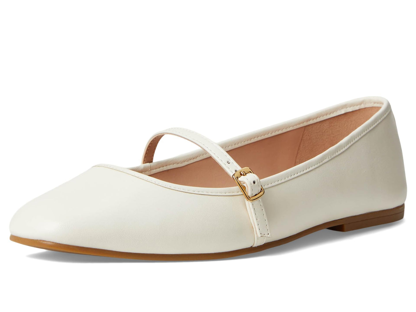 Cole Haan Women's Shoes - Yelena Mary Jane Ballet Flat, Ivory Leather, 7.5-B US