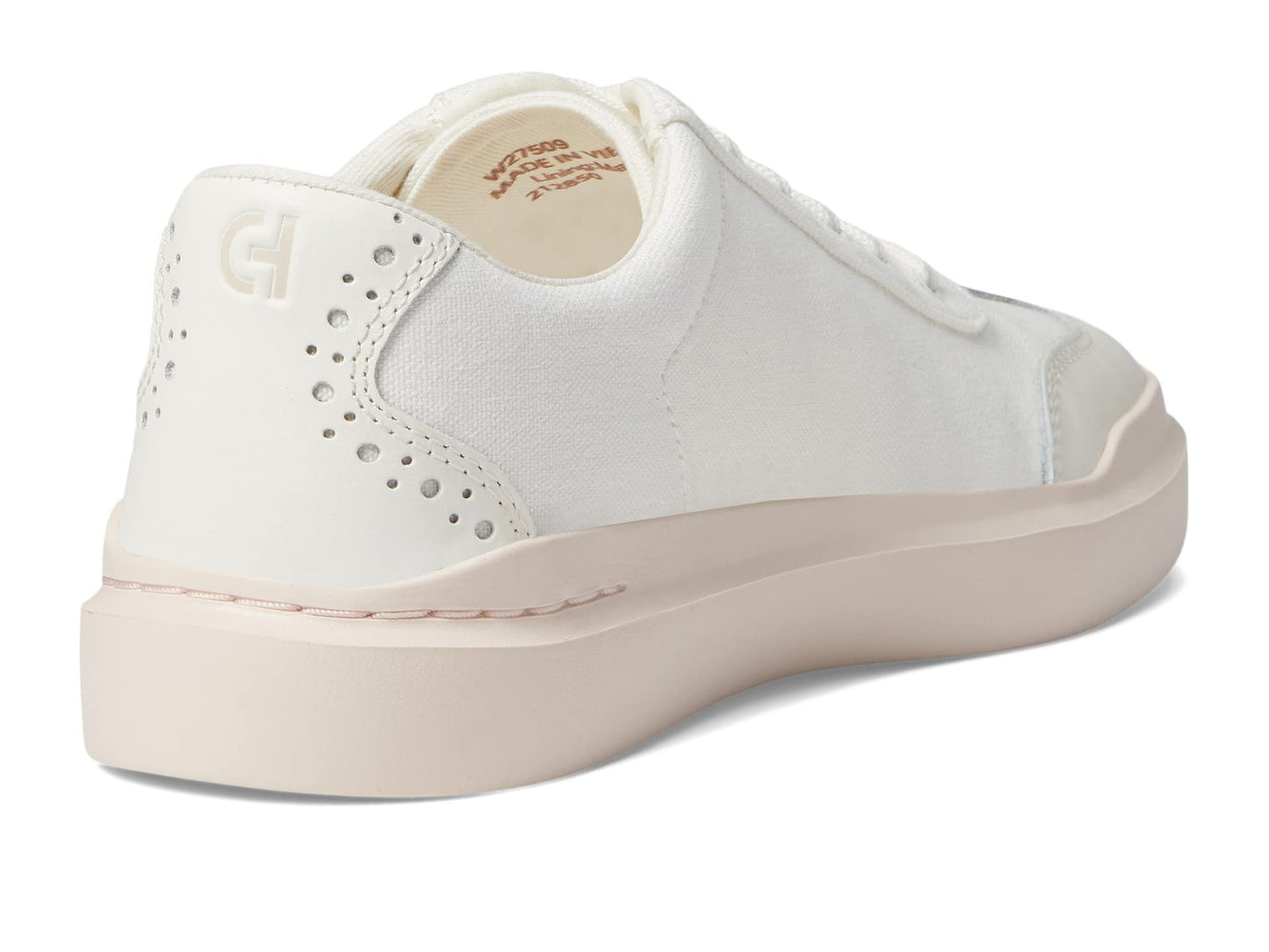 Cole Haan Grandpro Rally Canvas T-Toe Egret/Silver Peony 5.5 B (M)