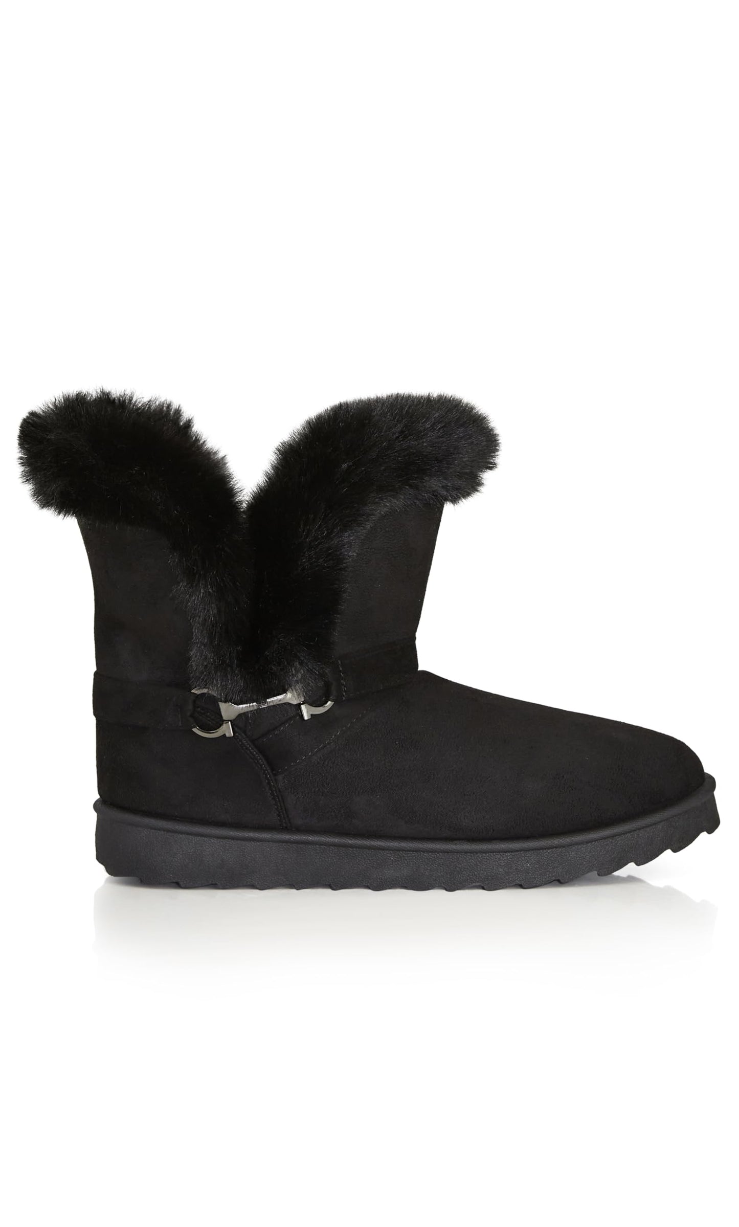 Avenue Womens Plus Size Pippa Hug Fashion Boot, Black, 7 Wide US