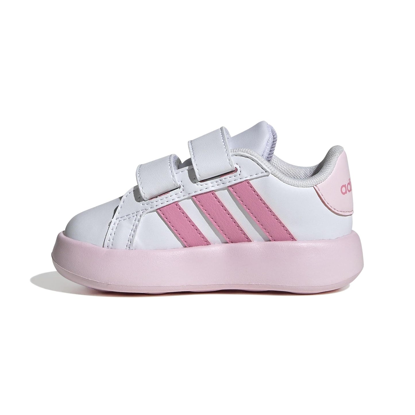 adidas Baby Girl's Grand Court 2.0 (Toddler) White/Bliss Pink/Clear Pink 9.5 Toddler M