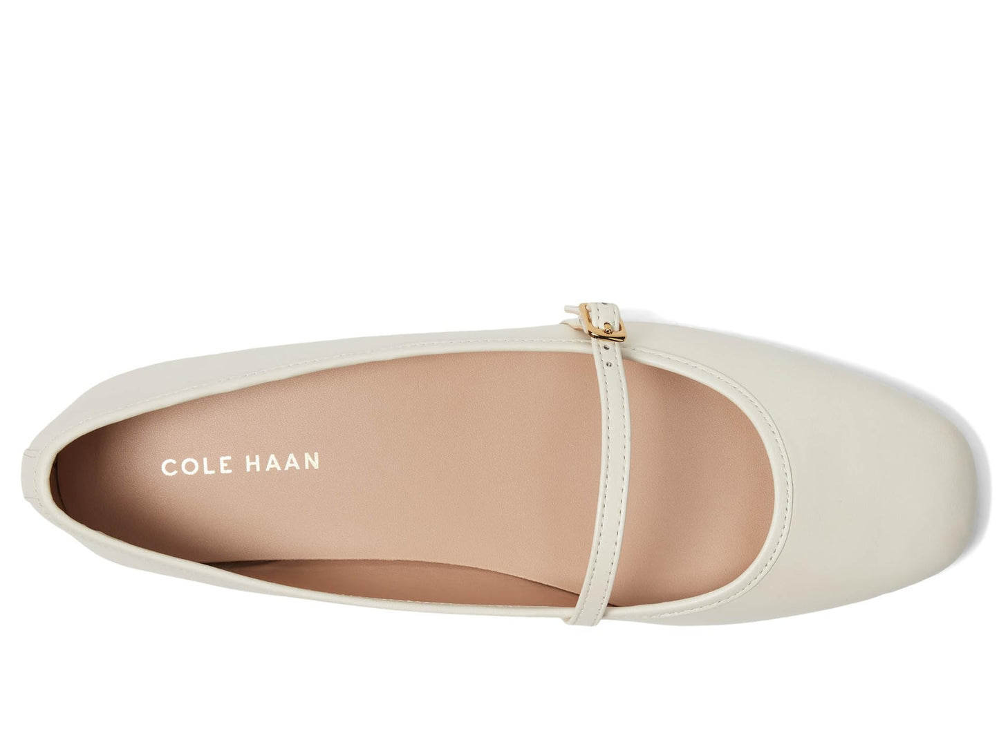 Cole Haan Women's Shoes - Yelena Mary Jane Ballet Flat, Ivory Leather, 7.5-B US