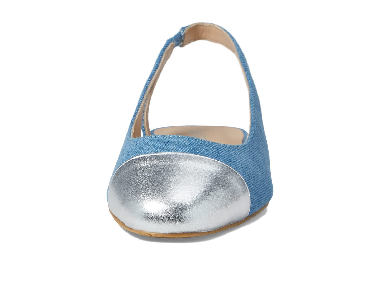 Stuart Weitzman Pearl Slingback Washed/Silver 8.5 B