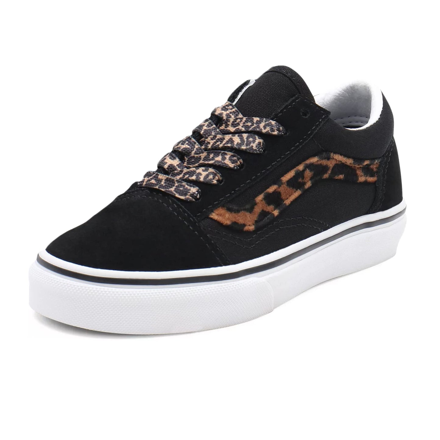 Vans Kids' UY Old Skool, Leopard/Black/True White NUO, 12.5 Little Kid