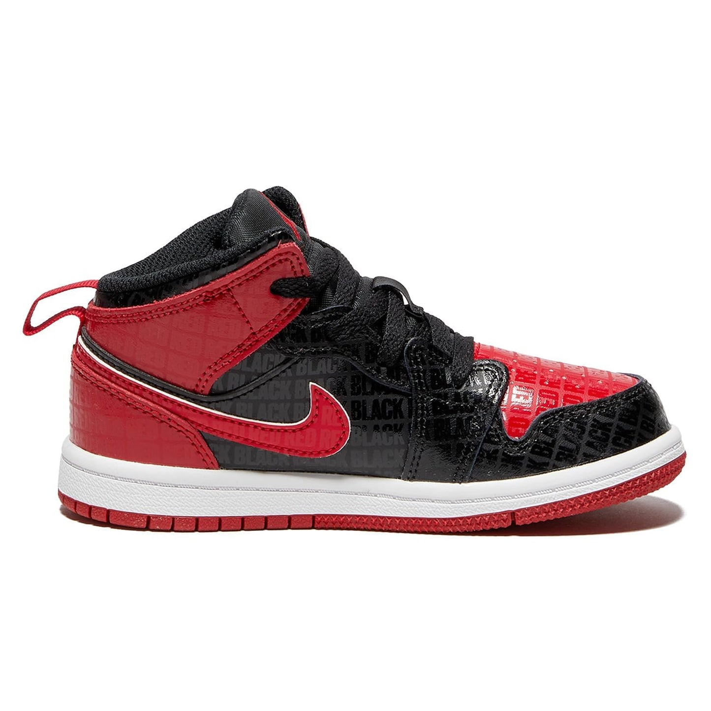 Jordan Baby Boy's 1 Mid SS (Infant/Toddler) Black/Gym Red/White 10 Toddler M