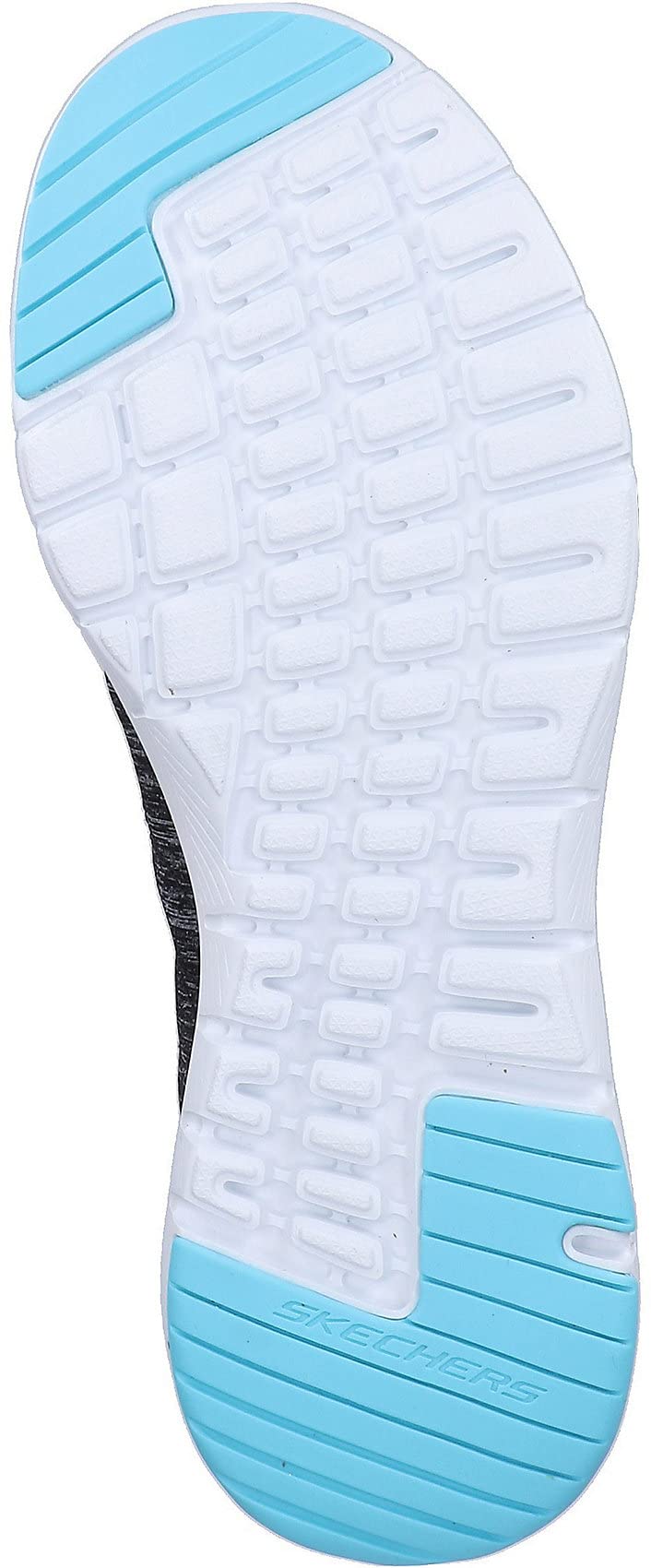 Skechers Women's Flex Appeal 3.0, Black/Light Blue, 8.5