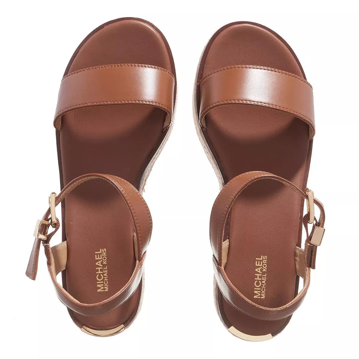 MICHAEL Michael Kors Women's Richie Espadrille Wedge Sandals Luggage 8 M