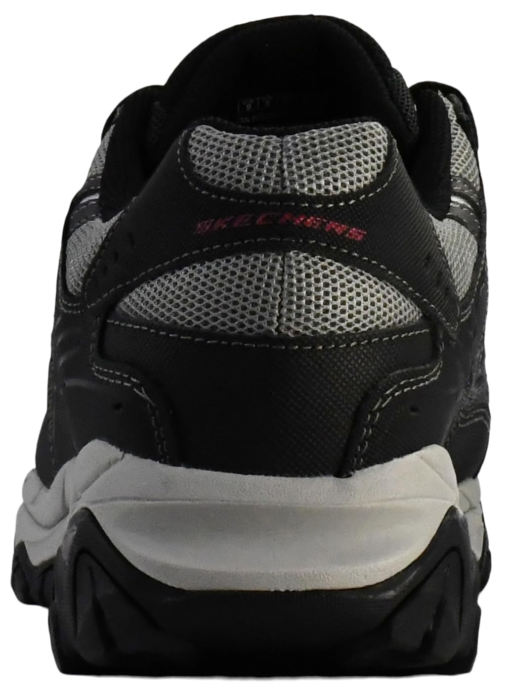 Skechers Men's Afterburn M. Fit Fashion Sneakers – Leather Upper, Memory Foam Insole, Rubber Outsole, Charcoal/Black, 14 X-Wide