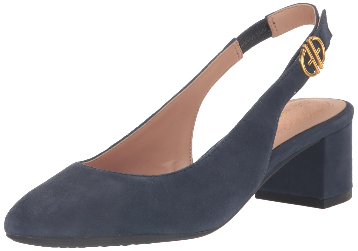 Cole Haan Women's The Go-to Slingback Pump 45 mm, Navy Blazer Suede, 9-B Us
