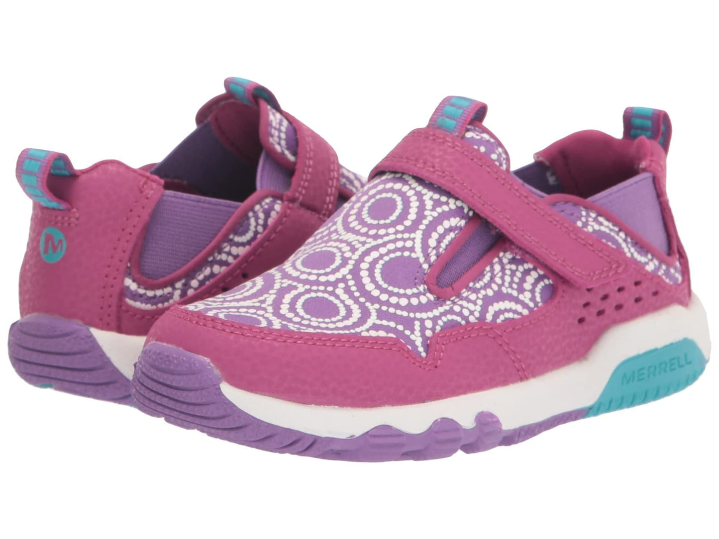 Merrell Unisex Kid's Free Roam Moc Chroma Sneaker, Fuchsia, 1 Medium