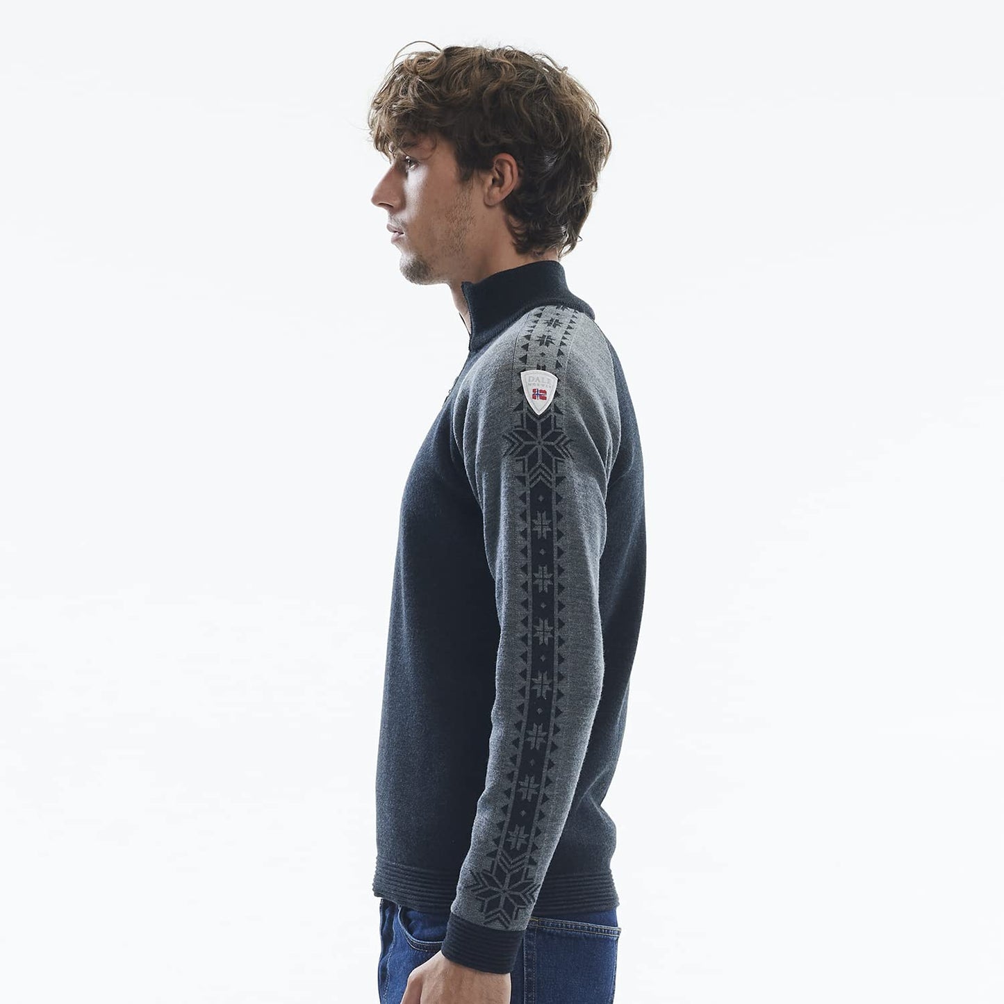 Dale of Norway Geilo Men’s Sweater 100% Soft Merino Wool Pullover Quarter Zip