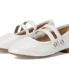 Sam Edelman Girls Maeve Button G (Little Big Kid) Ballet Flat, White, 2