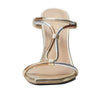 Stuart Weitzman Womens Woven Knot 100 Sandal Silver/Platino/Gold 6 M