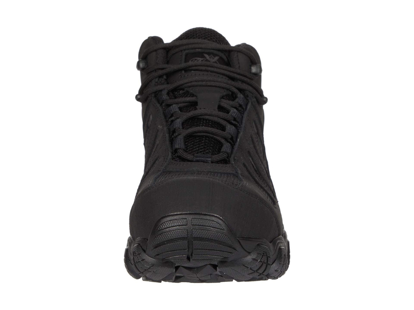 Thorogood Crosstrex Mid Waterproof Hiking Boots for Men - Lightweight Black Leather and Mesh with Toe, Comfort Insole, and Athletic Traction Outsole, Black/Grey - 12 M