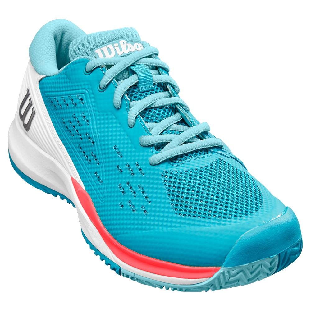 WILSON Rush Pro Ace Scuba Blue/White/Fiery Coral 6 B (M)
