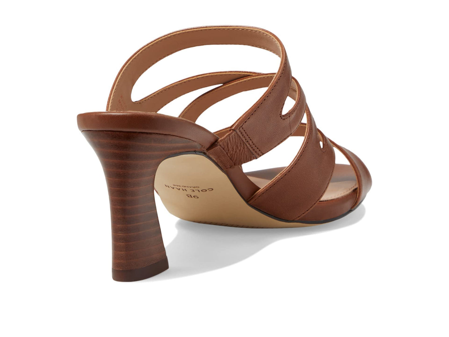Cole Haan Alyse Heeled Sandal 65 mm Dark Sequoia Leather 5 B (M)