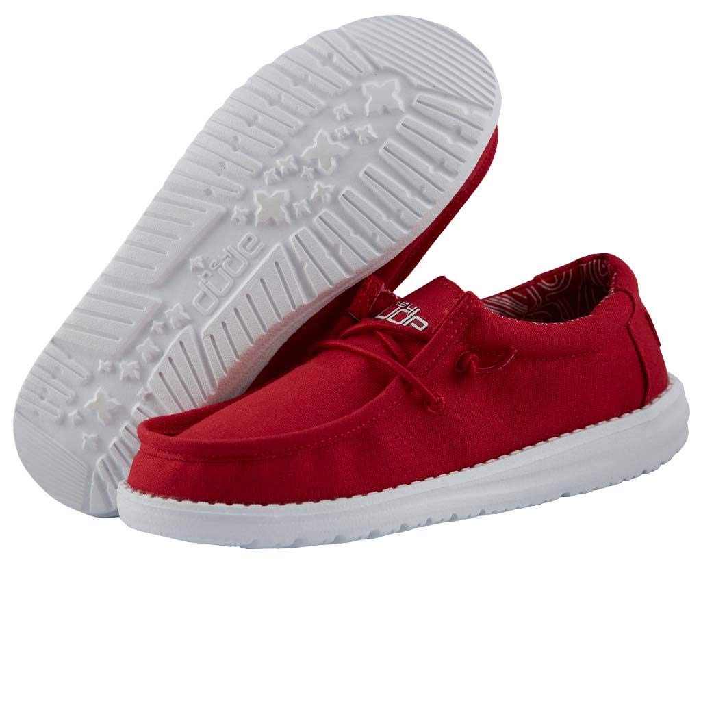 Hey Dude Wally Youth Shoes (13, Red)