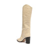SCHUTZ Women's Maryana Block Boots, Egg Shell, Off White, 9 Medium US