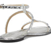Michael Kors Celia Flat Sandal Silver 9 M