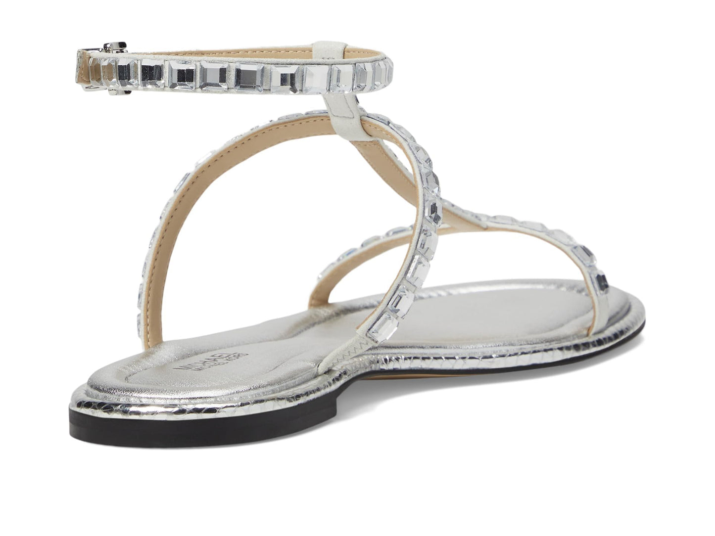 Michael Kors Celia Flat Sandal Silver 9 M
