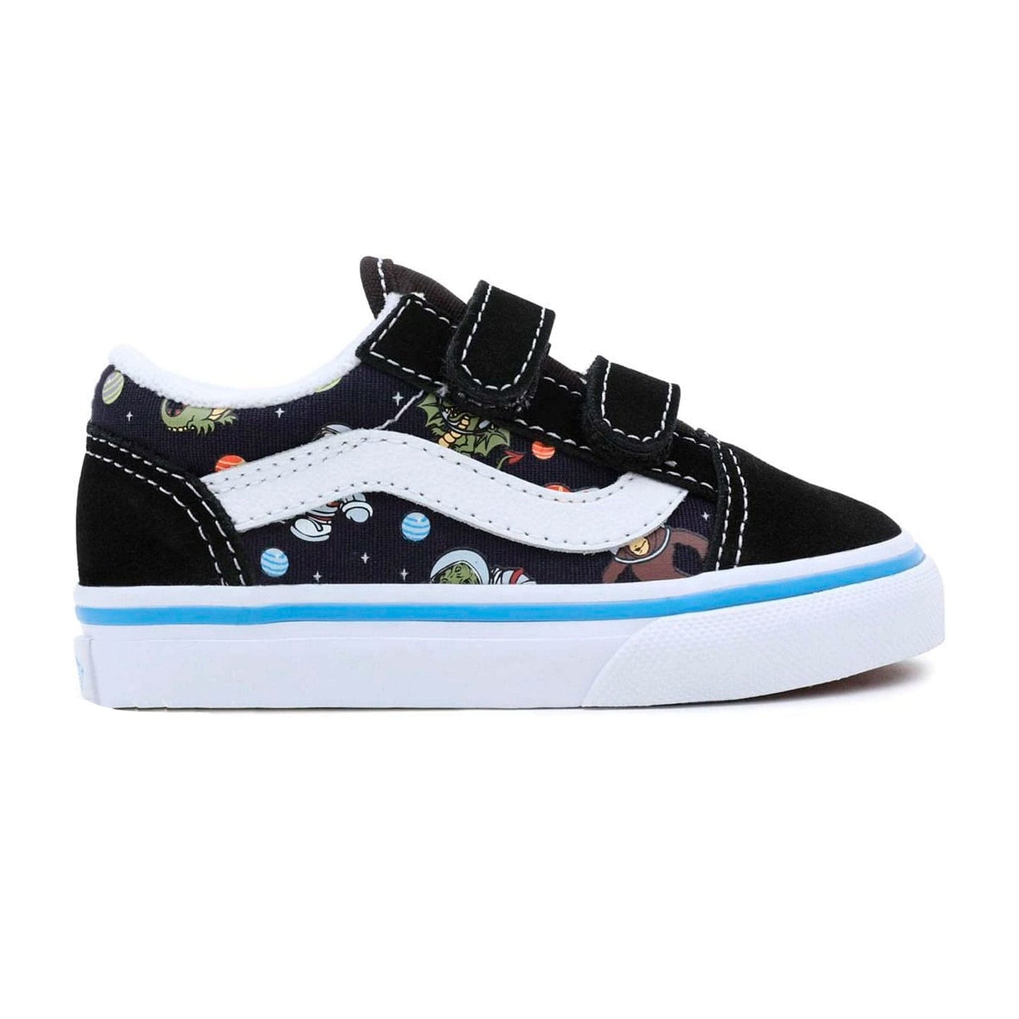 Vans Toddler Old Skool V (Y61) Glow Cosmic Zoo Black/Blue Size 10