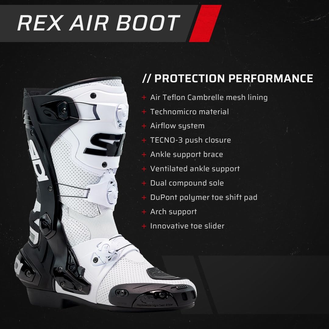 SIDI REX AIR BOOTS BLACK RED 44