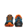 SCARPA Men's Rush 2 GTX Waterproof Gore-Tex Shoes for Hiking - Cosmic Blue/Orange - 11.5 Women/10.5 Men