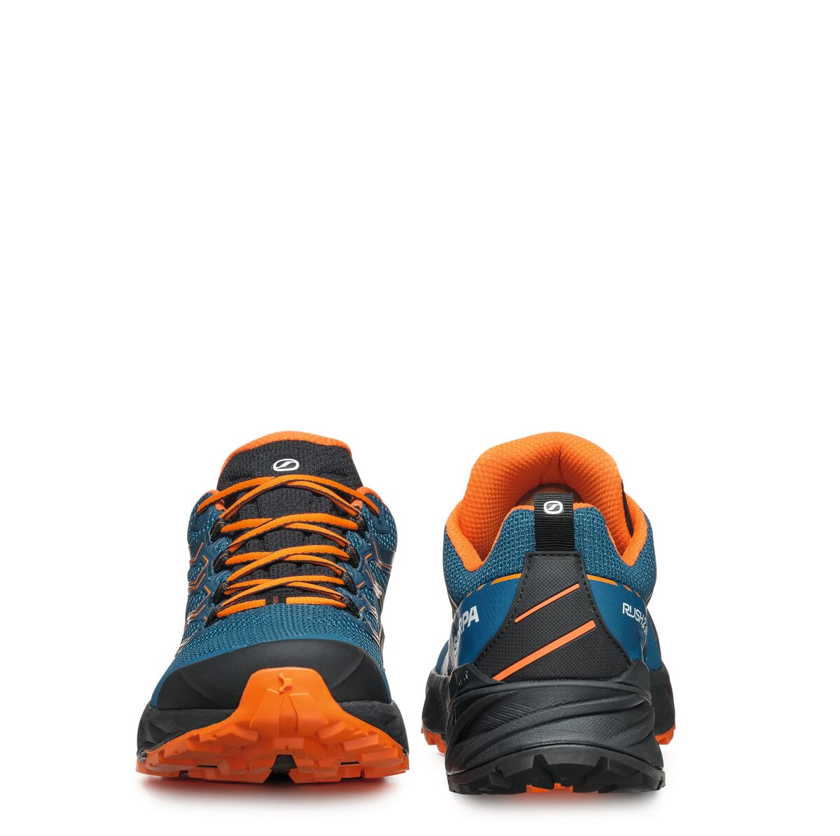SCARPA Men's Rush 2 GTX Waterproof Gore-Tex Shoes for Hiking - Cosmic Blue/Orange - 11.5 Women/10.5 Men