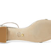 Stuart Weitzman Nudistcurve Pearl Flat Sandal Platino 7 B