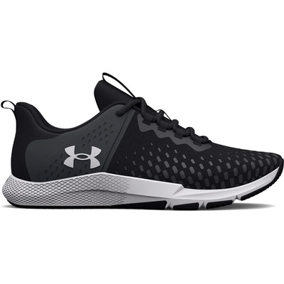 Under Armour Men's Charged Engage 2 Training Shoe, (001) Black/White/Black, 7