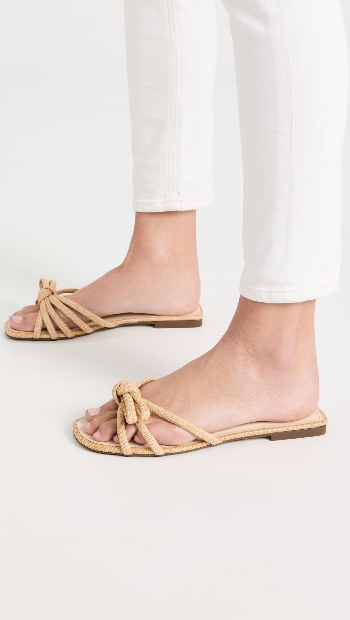 SCHUTZ Women's Blossom Raffia Sandals, Raffia, Tan, 5 Medium US