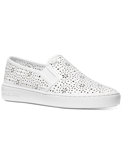 Michael Michael Kors Kane Perforated Slip-On Sneakers Size 10 Optical White