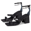 Free People Parker Chain Heels for Women - Adjustable Buckle Closure with Leather Insole, Gorgeous and Fashionable Heels Black EU 38.5 (US Women's 8.5) M
