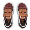 VANS Baby Old Skool Maroon Black Sneaker, brown, 24.5 EU