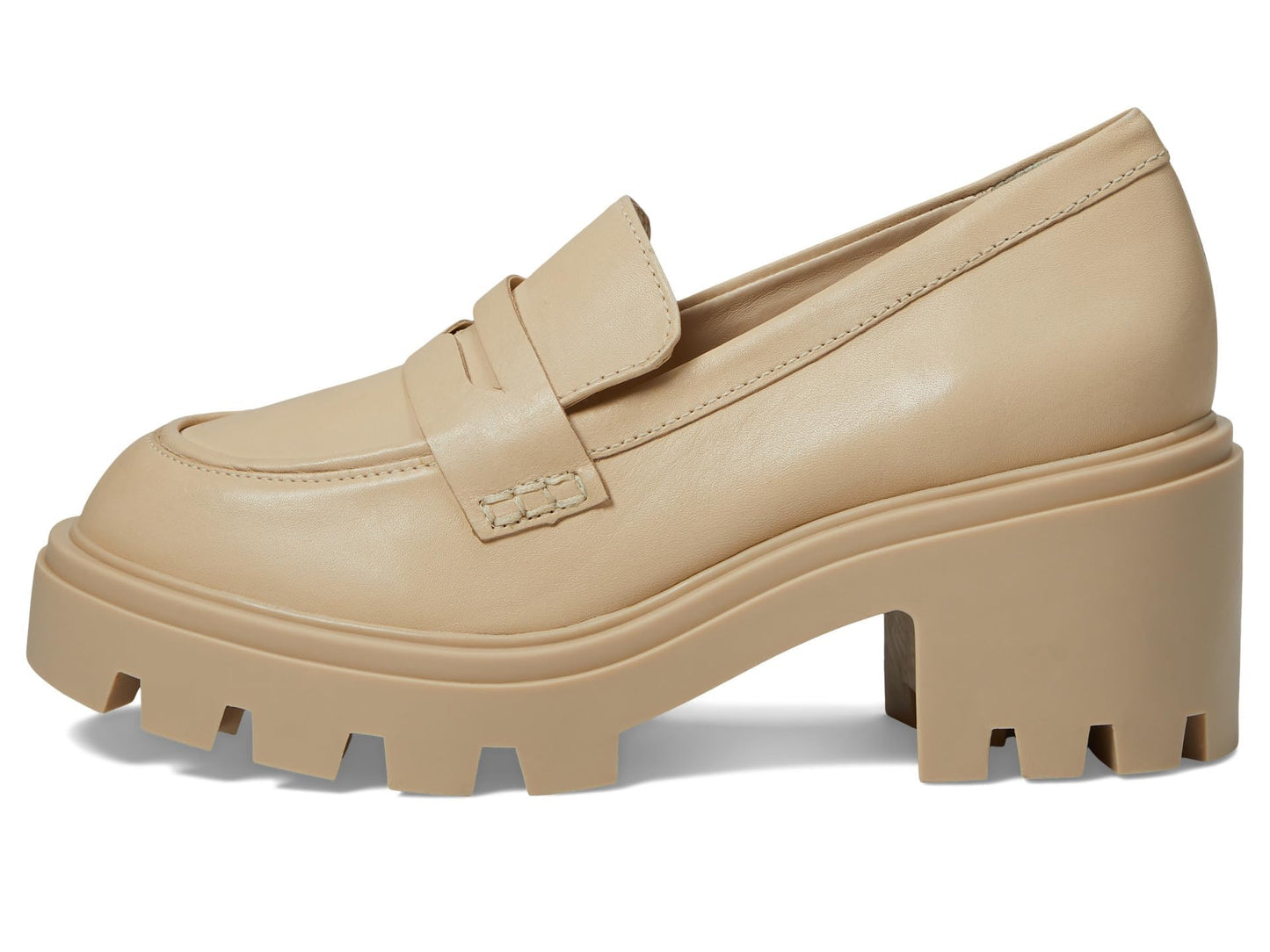 SCHUTZ Women's Viola Tractor Loafer Flat, Eggshell, 9
