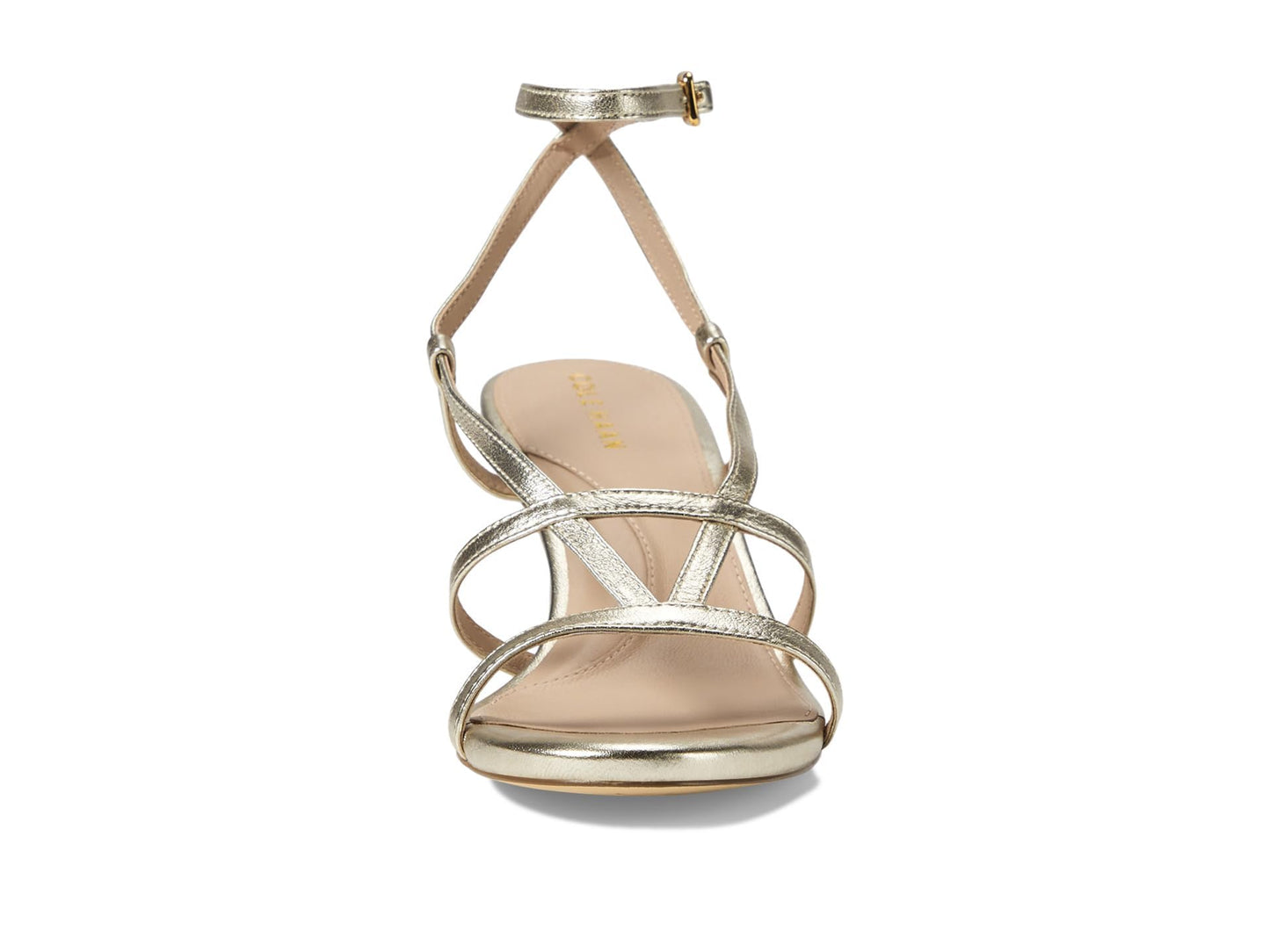 Cole Haan Women's Amber Strappy Sandal, Soft Gold LTR, 8.5
