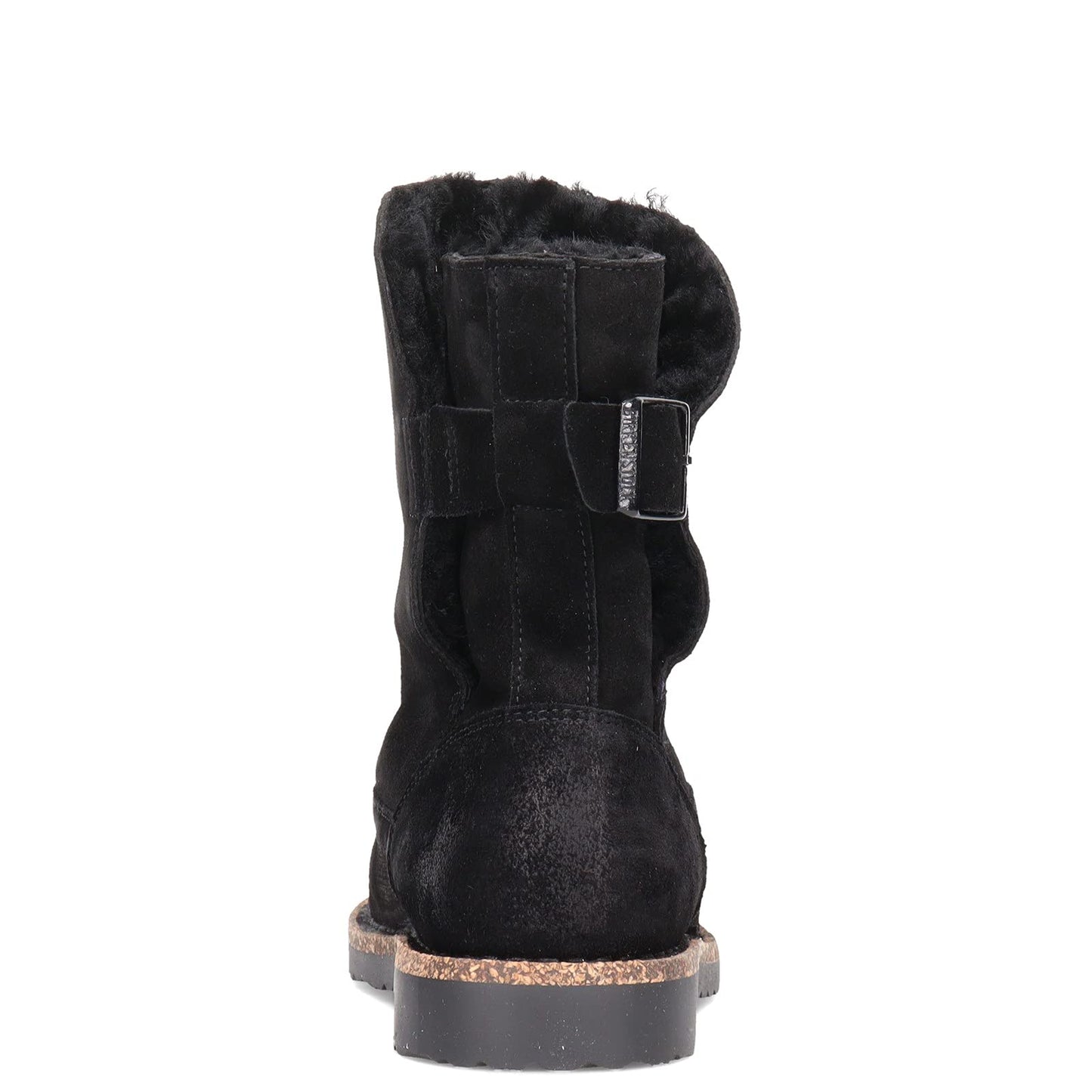 Shearling Suede Leather Black Birkenstock Uppsala