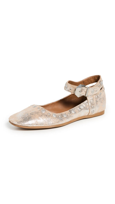 Free People Women's Mystic Mary Jane Flats, Champagne, 8.5 Medium US