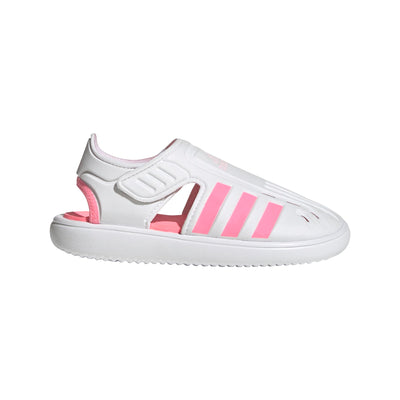 adidas Girl's Summer Closed Toe Water Sandals (Toddler/Little Kid) White/Beam Pink/Clear Pink 2 Little Kid M