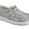 Hey Dude Boy's Wally Youth Doodle Size 3 | Boy’s Shoes | Boy's Lace Up Loafers | Comfortable & Light-Weight