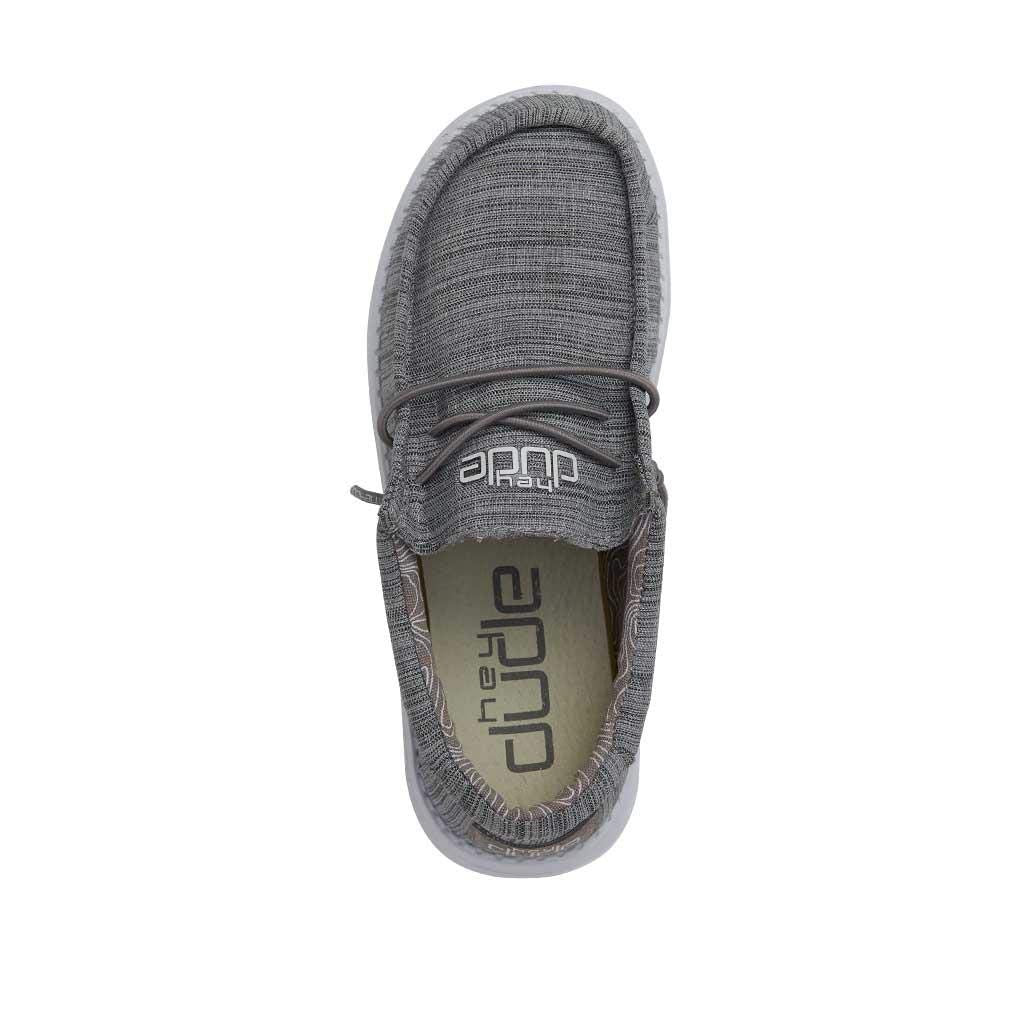 HEYDUDE Wally Toddler Blend Linen Stone Size 9 | Boy's Loafers| Boy's Slip On Shoes E10| Comfortable & Light-Weight