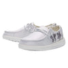 HEYDUDE Girl's Wendy Toddler Star Sliver Size 8 | Girl’s Shoes | Girl’s Lace Up Loafers | Comfortable & Light-Weight