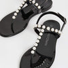 Stuart Weitzman Women's Goldie Jelly Sandals, Black, 5 Medium US