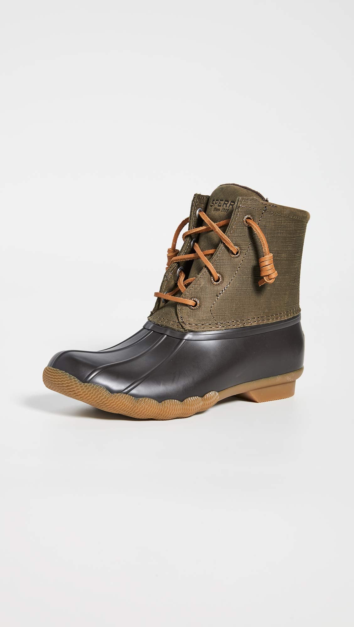 Sperry Women's Saltwater Boots, Brown/Olive, 12